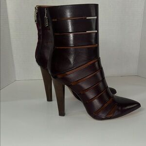Rebecca Minkoff Dark Brown Strappy Heeled Boots